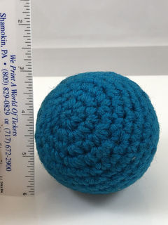 3 inch Jumbo plain solid Final Ball for Chop Cup.BlueGreen.w.ruler.jpeg